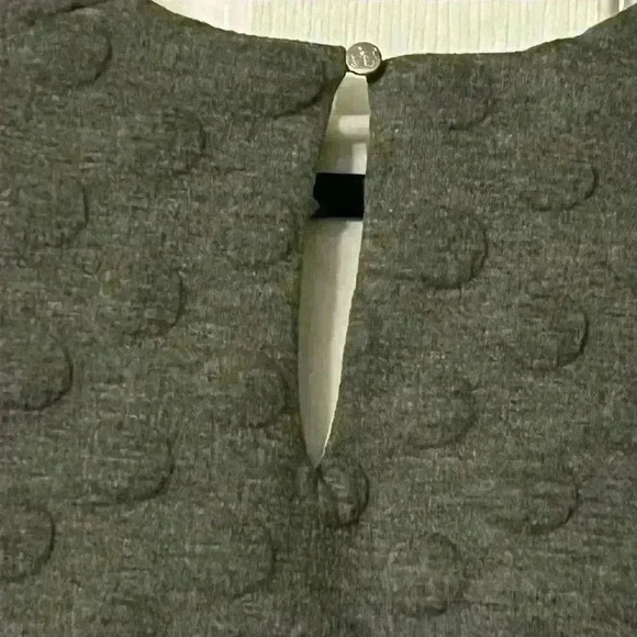 Cece beautiful, textured thick, gray shift dress with circle accents throughout - Picture 5 of 7